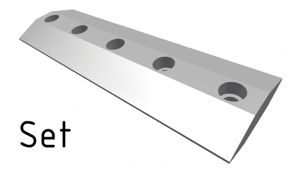 Clamping bar set 6-parts for Vecoplan LLC (Retech) 