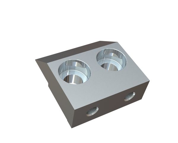 Clamping bar top 114x106x40, 2 countersunk holes, 2x M16 thread for Jenz GmbH 