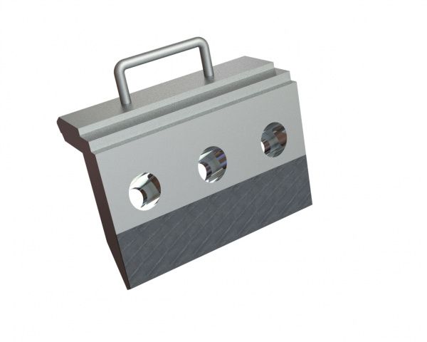 Clamping part welded 344,5x280x134,5 L-form with grip, hard face, 39845 pour Lindner Recyclingtech Lindner Jupiter