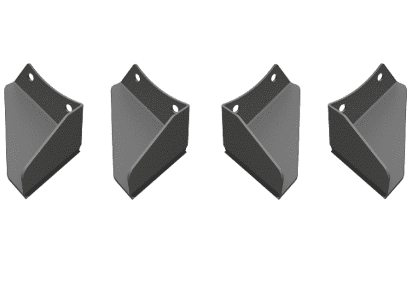 Cleaning scraper rotor 4-piece set front-mounted to prevent material build-up for Vecoplan LLC (Retech) Vecoplan VAZ 160/200