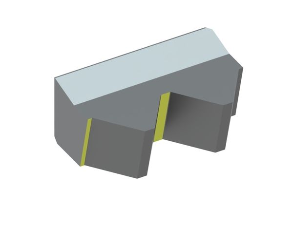 Coltello 2 denti 160x101x69, Eco Line, passo denti 80, versione W9 per Eldan Recycling 