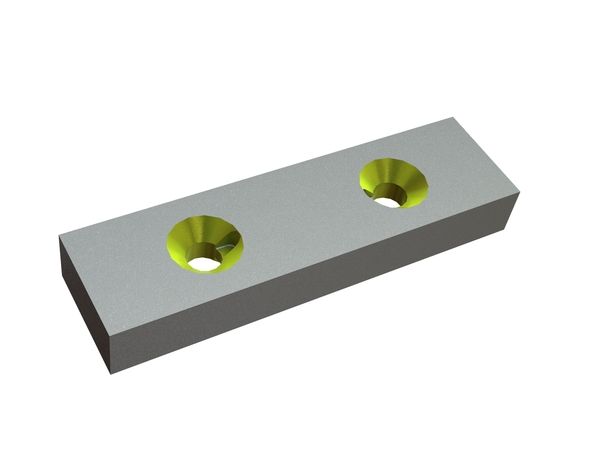 Coltello 212x58x28 Eco Line, 2 svasature su entrambi i lati, versione W per Doppstadt Umwelttechnik GmbH 