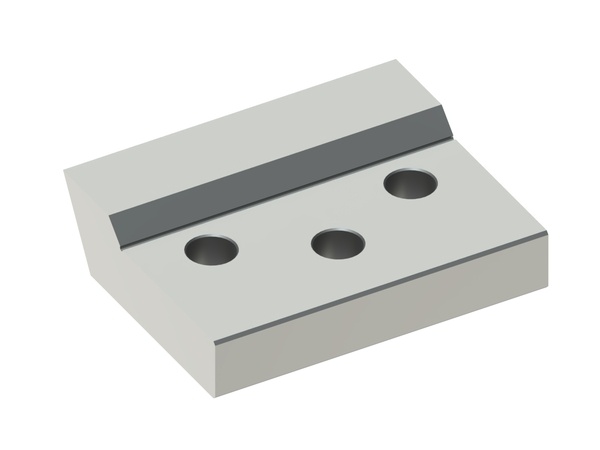 Coltello del rotore 108.8x86x27 Premium Line, 3 fori, bordo tagliente 60°, variante Y per Meccanica Molinari 