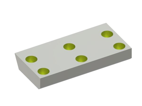 Coltello diritto 174x84x25 StandardCut, 6 fori svasati, tagliente 90°/60°, versione W per HSM 