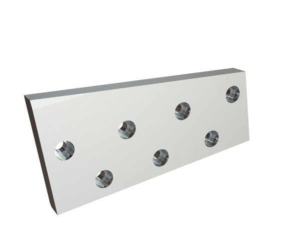 Coltello interno destro 220x110x20 PremiumCut, 7 fori svasati, versione W per HSM GmbH + Co. KG 