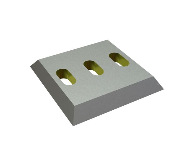 Coltello rotore 100x104x12, Eco Line, 3 asole, tagliente su entrambi i lati 50°, versione Y per Hosokawa Alpine AG 