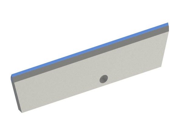 Coltello rotore 129×35×5, tagliente in metallo duro a forma di cuneo 45° per EREMA Engineering Recycling Maschinen und Anlagen 