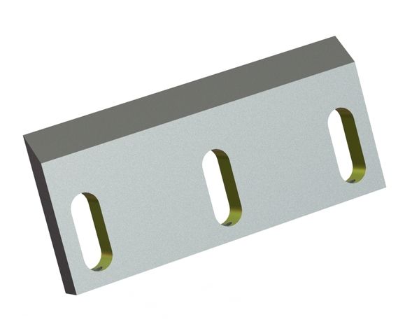 Coltello rotore 244x110x19, Eco Line, 3 asole, tagliente 45°, 3x filettatura M10, versione W 