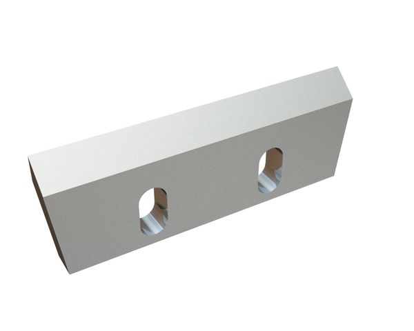 Coltello rotore 250x90x22, PremiumCut, 2 asole, tagliente 50°, 2x filettatura M12, versione X per Zerma | AMIS Zerma GSH 350/500