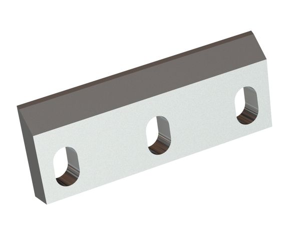 Coltello rotore 261x96x26, Premium Line, 3 asole, tagliente 60°/45°, 2x filettatura M12, versione X per Rapid Granulator AB 