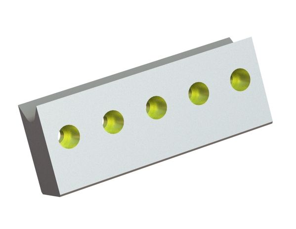 Coltello rotore 320x120x62 Eco Line, 5 fori svasati, versione X per Heinrich Dreher Maschinenbau 