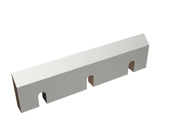 Coltello rotore 340x90x25 Premium Line, 3 asole, tagliente 50°, versione X per Hosokawa Alpine AG 