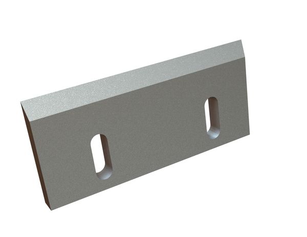 Coltello rotore destro 200x85x15, Premium Line, 2 asole, tagliente 53°, versione X per Hosokawa Alpine AG 