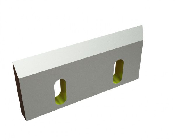 Coltello rotore destro 210x90x20, Eco Line, 2 asole, tagliente 7° (anteriore)/50°, versione X per Hosokawa Alpine AG 