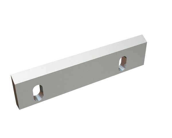 Coltello rotore sinistro 334x79x20, Premium Line, 2 asole, tagliente 60°, 2xM8, versione X per Reto Recyclingtechnik 