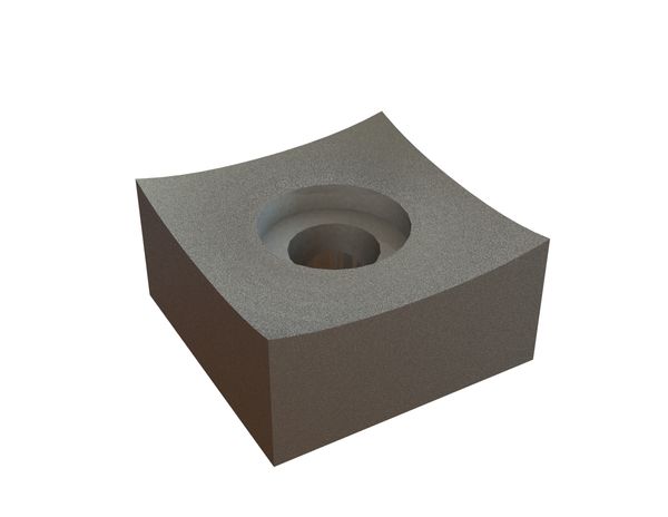 Coltello trituratore 60x60x30 Premium Line con svasatura a gradino 19Ø/31Ø, versione X 