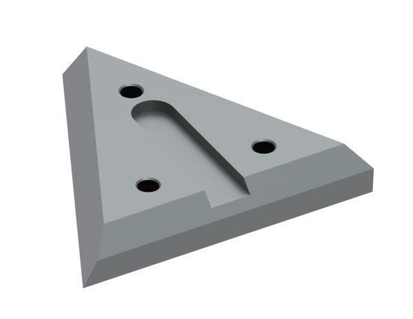 Coltello trituratore rotore 216x209x40, Premium Line, filettatura M16, versione W8 per Eldan Recycling Eldan SC 2118