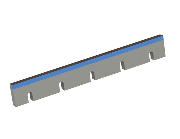 Comb knife 742x100x28, Hybrid Line, cutting edge 90°, M16, carbide grade H5, 5 slots 22x45 for Herbold Meckesheim USA - Resource Recycling Systems Inc. 
