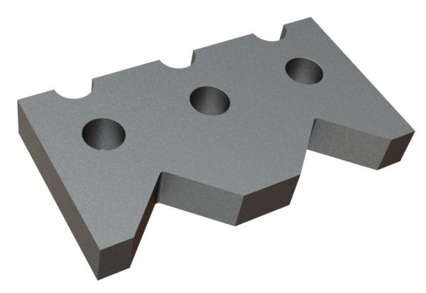 Combing knife 345x185x47, Premium Line, version 145, W9 version for Lindner Recyclingtech Lindner Jupiter