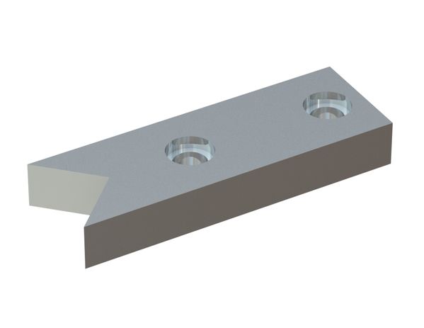 Contracuchilla 175x59.5x25, Premium Line, 2 perforaciones avellanadas a ambos lados para Herbold Meckesheim GmbH 