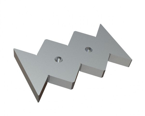 Contracuchilla 345x196x38, PremiumCut, versión 87, versión W8 para Lindner Recyclingtech Lindner Jupiter