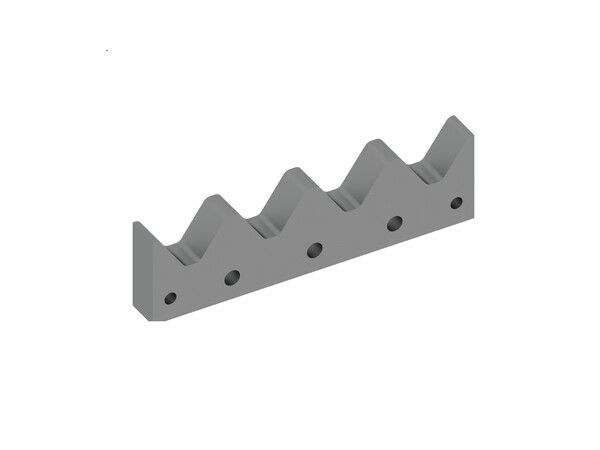 Contracuchilla, 359x100x39, Eco Line, 2 perforaciones avellanadas Ø13.5/Ø20 para Eldan Recycling Eldan HR 125