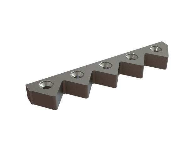 Contracuchilla 403x72x40, Premium Line, 5 perforaciones avellanadas, versión X para Eldan Recycling 