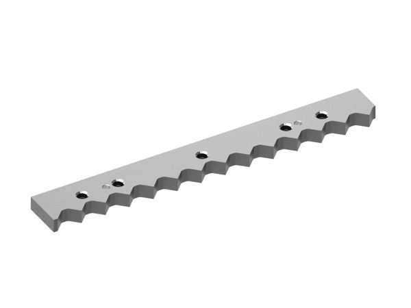 Contracuchilla 491x60x20, PremiumCut, 13 muescas dentadas, 5x rosca M16, versión X para Untha 