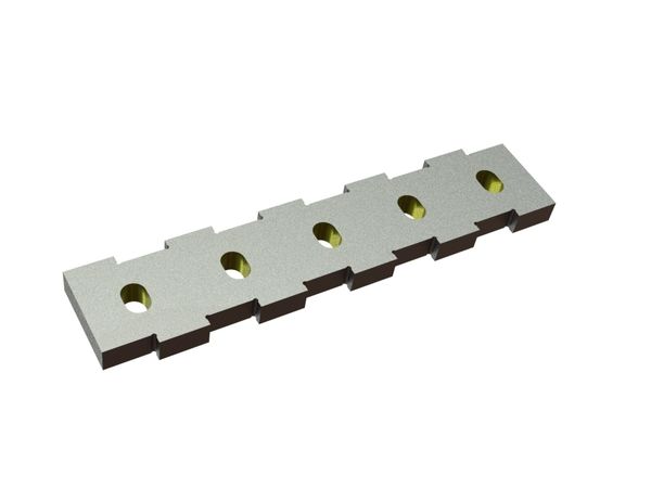 Contracuchilla, 498x108x27, StandardCut, versión 50, versión B9 para Lindner Recyclingtech 