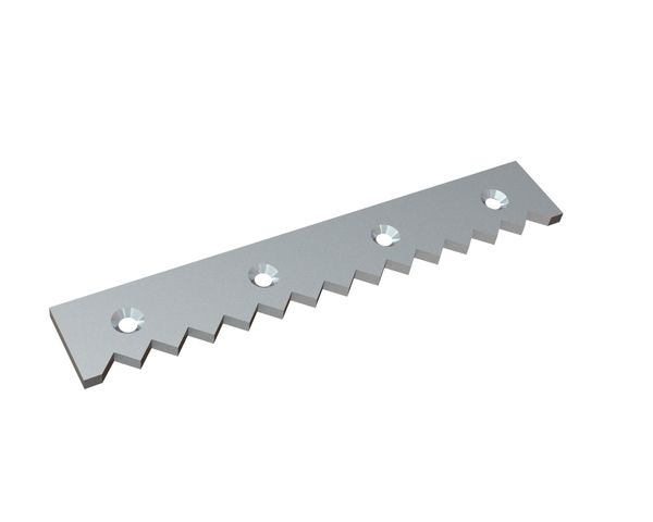 Contracuchilla 597x98x15 Premium Line, versión 40, versión B1 para Weima Maschinenbau GmbH 