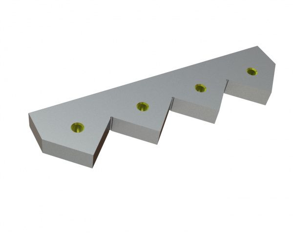 Contracuchilla central, 504x126x37, StandardCut, versión 95, versión W9 para Lindner Recyclingtech Lindner Saturn 2500