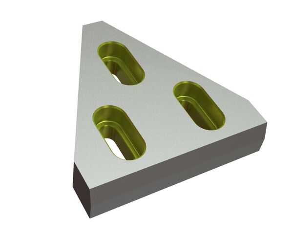 contracuchilla centro 245x233x50 Eco Line variante W9 para Eldan Recycling Eldan Super Chopper SC 1412