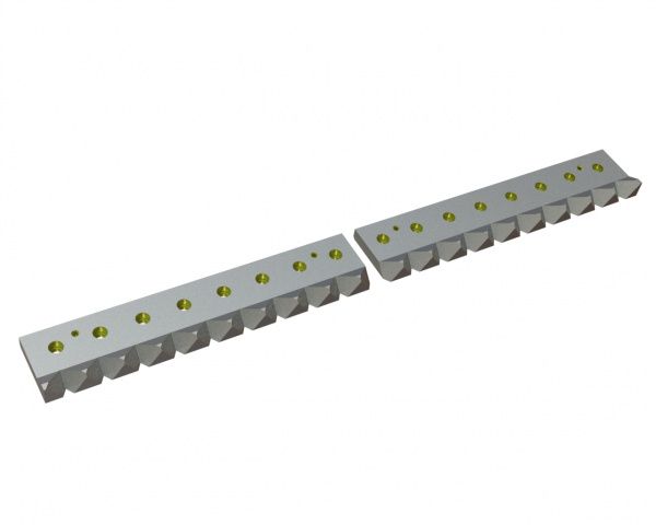 Contracuchilla de 2 piezas 1300x132x36 Eco Line, versión 60, versión X para Vecoplan Vecoplan VAZ 1300