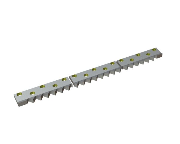 Contracuchilla de 3 piezas 1595x140x42/30 Eco Line, versión 60, versión B1 para Zeno Zerkleinerungsmaschinen 