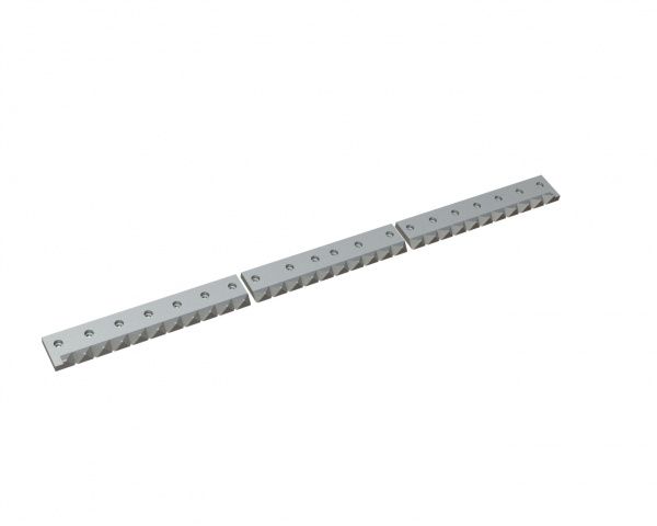 Contracuchilla de 3 piezas 2051x129x37 Premium Line, versión 60, versión X para Vecoplan Vecoplan VAZ 220/200