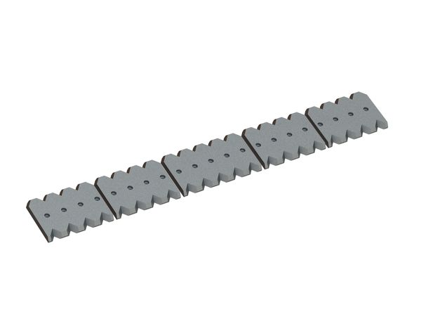 Contracuchilla de 5 piezas 2075x298x38 Premium Line, 21 taladros avellanados, versión X para Vecoplan 