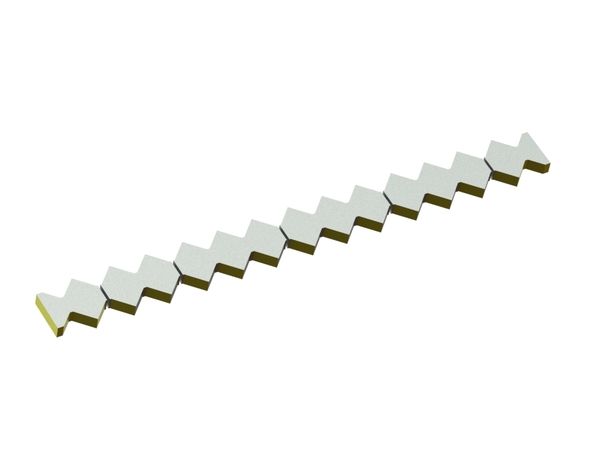 Contracuchilla de 6 piezas 1972x200x50 Eco Line, versión 110, versión W9 para Untha 