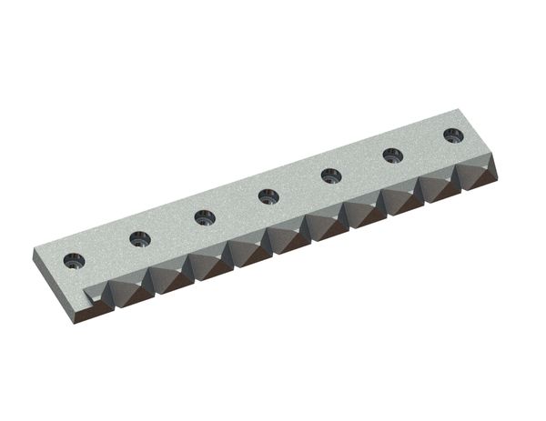 Contracuchilla derecha 707x129x37 Premium Line, 7 taladros avellanados, versión X para Vecoplan 