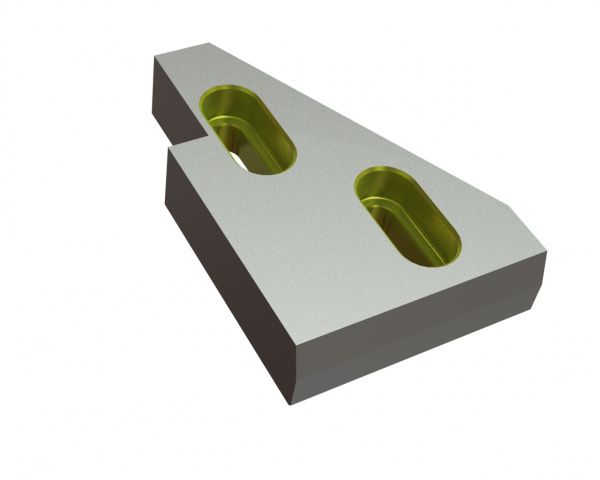 contracuchilla izquierda 245x168x50 Eco Line variante W9 para Eldan Recycling Eldan Super Chopper SC 1412