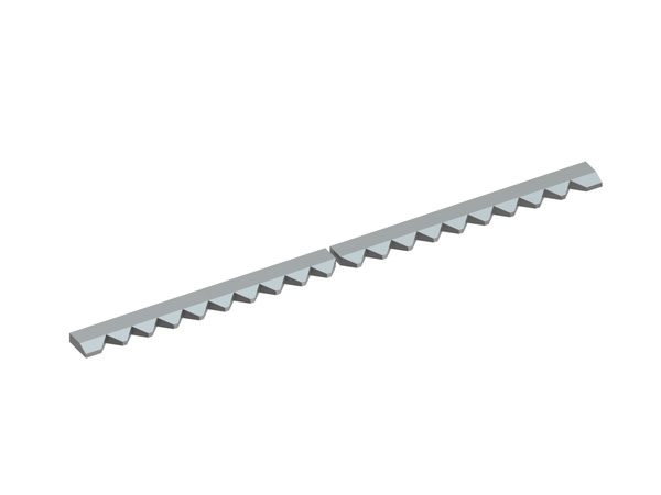 Contre-couteau 1354x76x25 2 pcs, pas de dent 67,5, avec chanfrein pour Vecoplan 