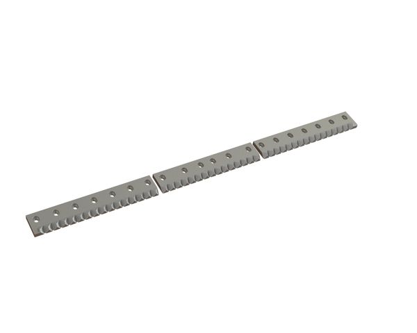 Contre-couteau 2051x129x35/27 Premium Line, 3 pièces, version 40, version X pour Vecoplan Vecoplan VAZ