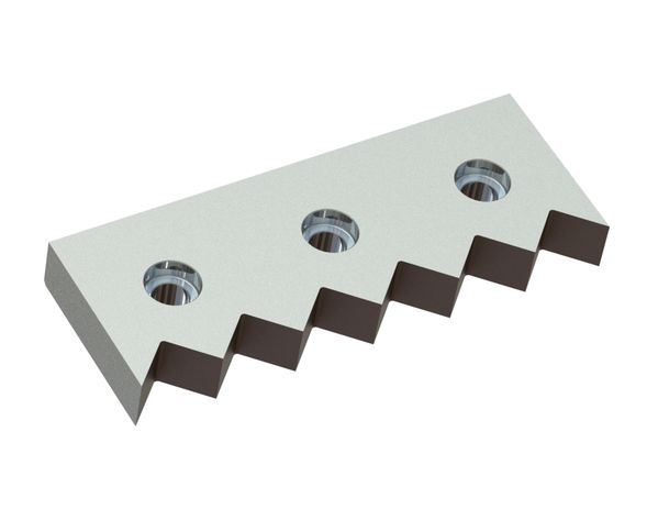 Contre-couteau 254x95x29 Premium Line, 3 trous fraisés, version X 