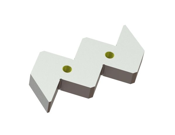 Contre-couteau 345x172x47, Eco Line, version 117, version W8 pour Lindner Recyclingtech 
