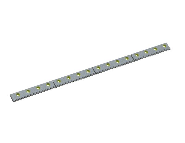 Contre-couteau 4 pièces 1944x113x32 Eco Line, 16 trous fraisés, pas de denture 65, version B1 pour Weima Maschinenbau GmbH 