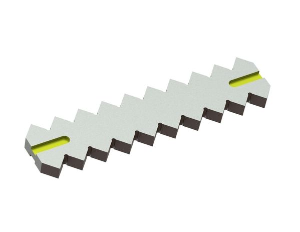 Contre-couteau 421.5x99.3x24 Eco Line, pas de dent 42.3, version X pour Untha 