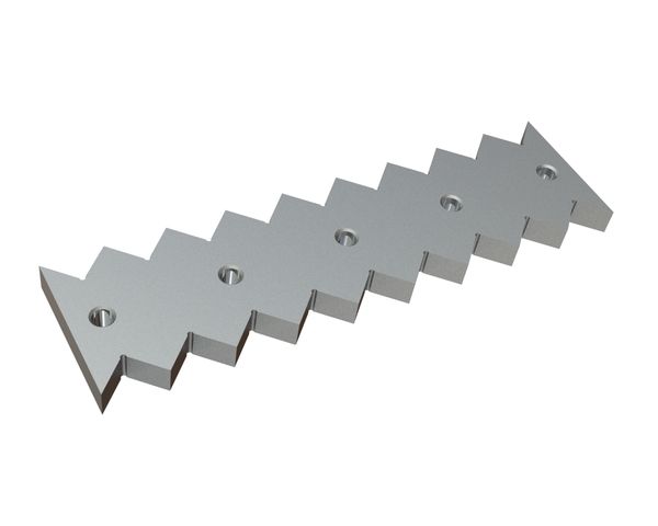 Contre-couteau, 494x136x27, Premium Line, version 43, version W9, 5x M20 pour Lindner Recyclingtech Lindner Micromat MS