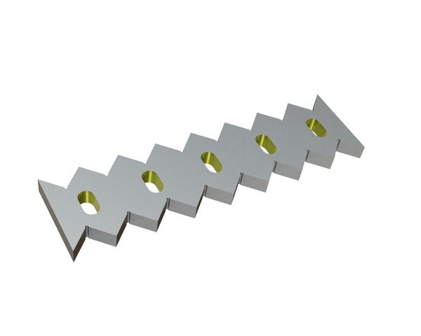 Contre-couteau, 500x136x27, Eco Line, version 65, version W9 pour Lindner Recyclingtech Lindner Micromat