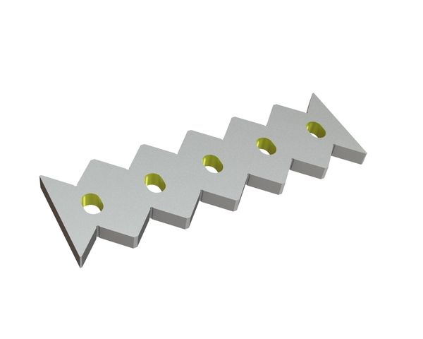 Contre-couteau, 500x156x27, Eco Line, version 65, version X pour Lindner Recyclingtech Lindner Micromat