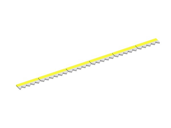 Contre-couteau 6 pièces 2485x125x25 Eco Line, version 80, version X pour Vecoplan Vecoplan VAZ 2500