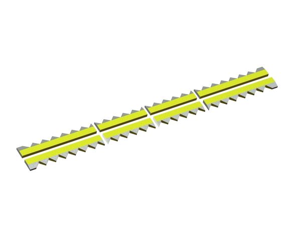 Contre-couteau 8 pièces 2174x98x28 Eco Line, version 80, version X pour Vecoplan Vecoplan VNZ 210